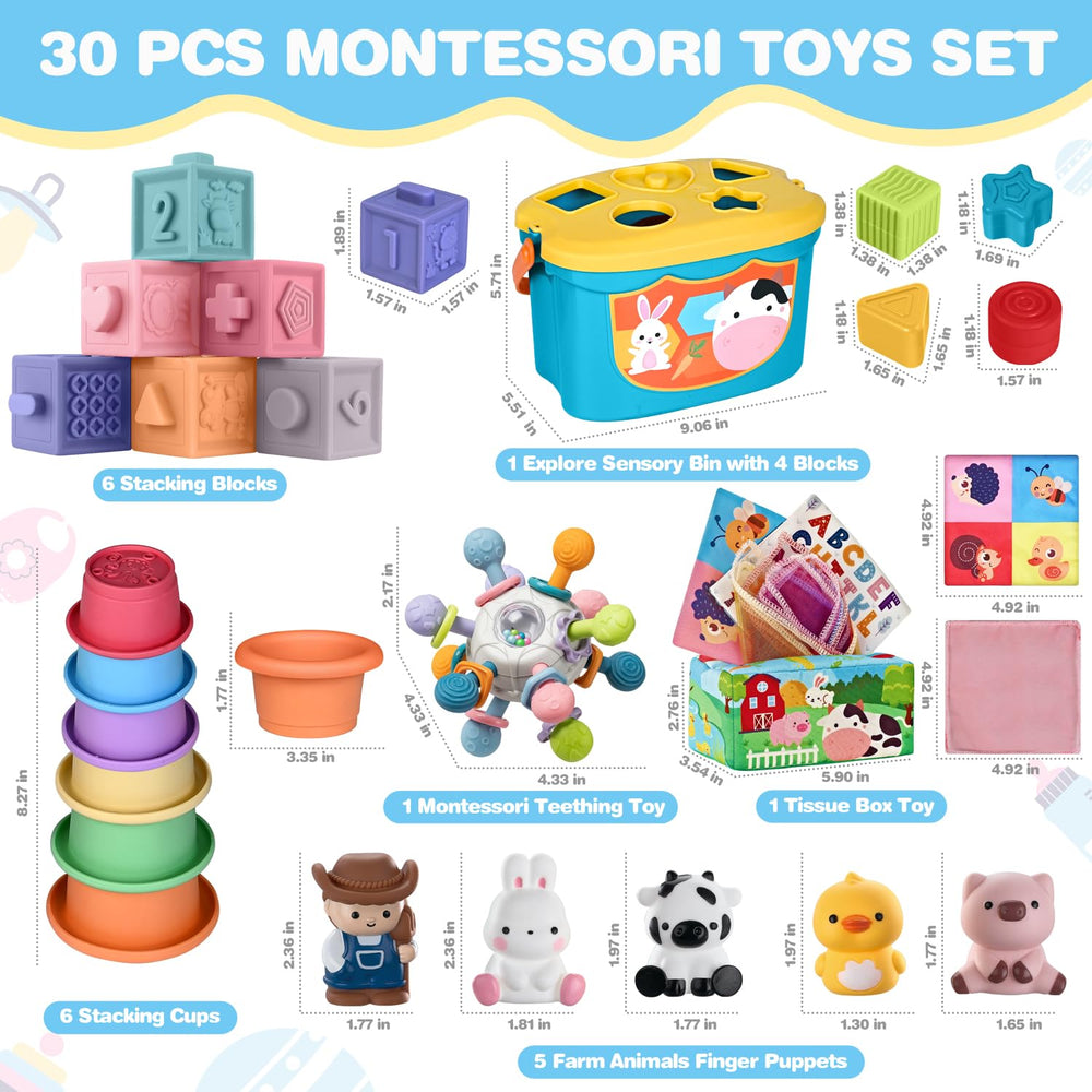OCHIDO soft stacking blocks promoting color and shape recognition during play.