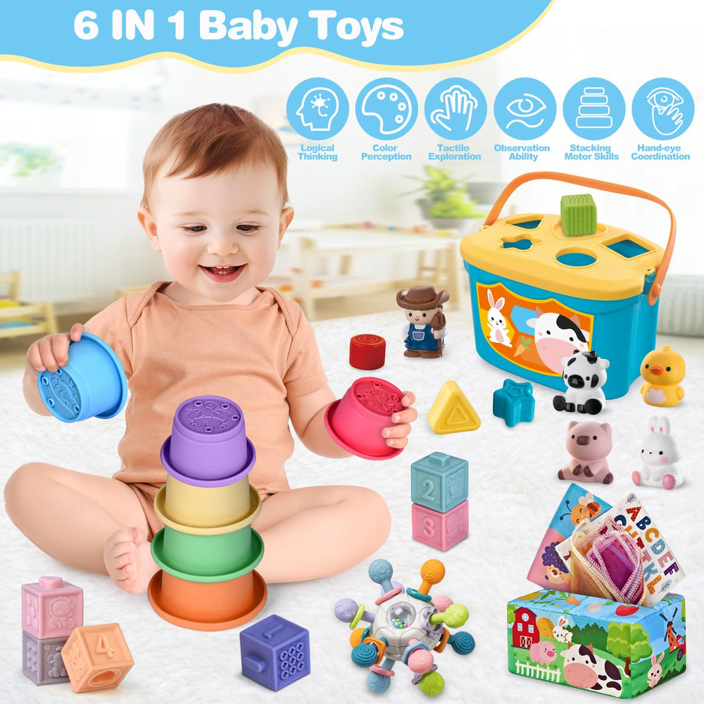 OCHIDO soft stacking cups supporting spatial awareness and fine motor skills.