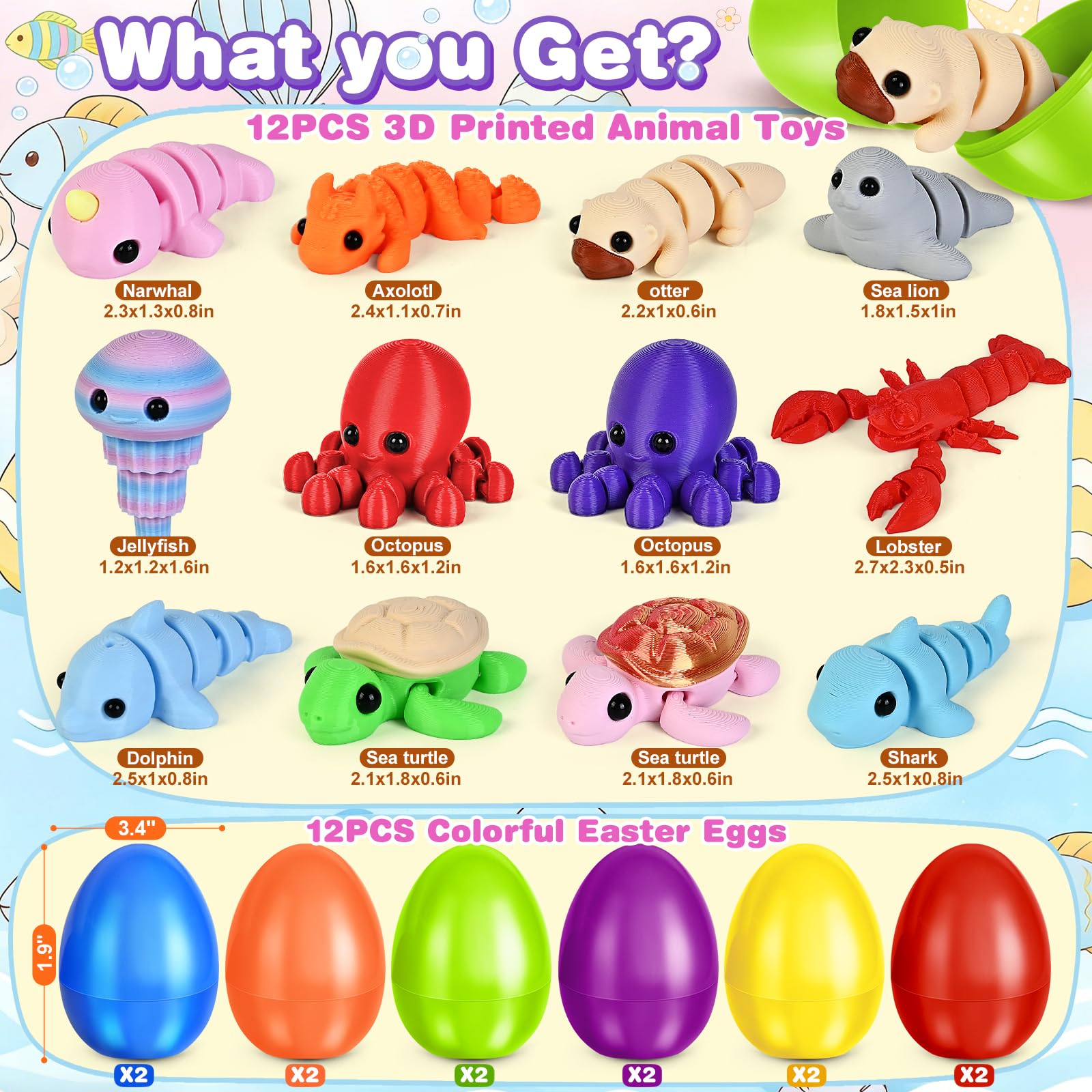 OCHIDO 3D sea animals inside eggs inspire imaginative play
