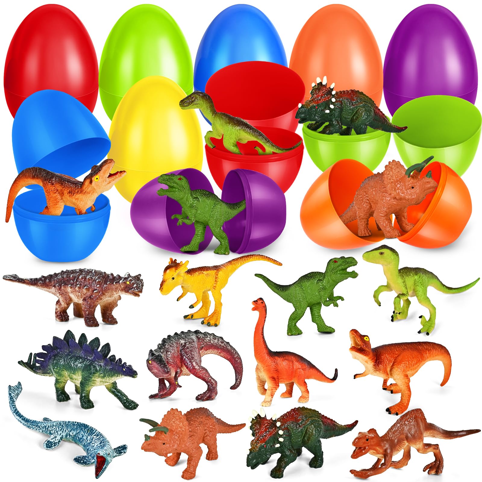 OCHIDO Easter eggs with dinosaur toys inside for an exciting hunt.