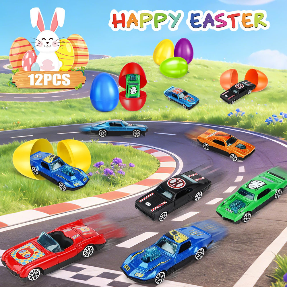 OCHIDO Easter hunt party favors with durable metal toy cars