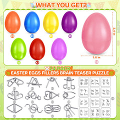 OCHIDO metal brain teaser toys inside each egg spark problem-solving during play.