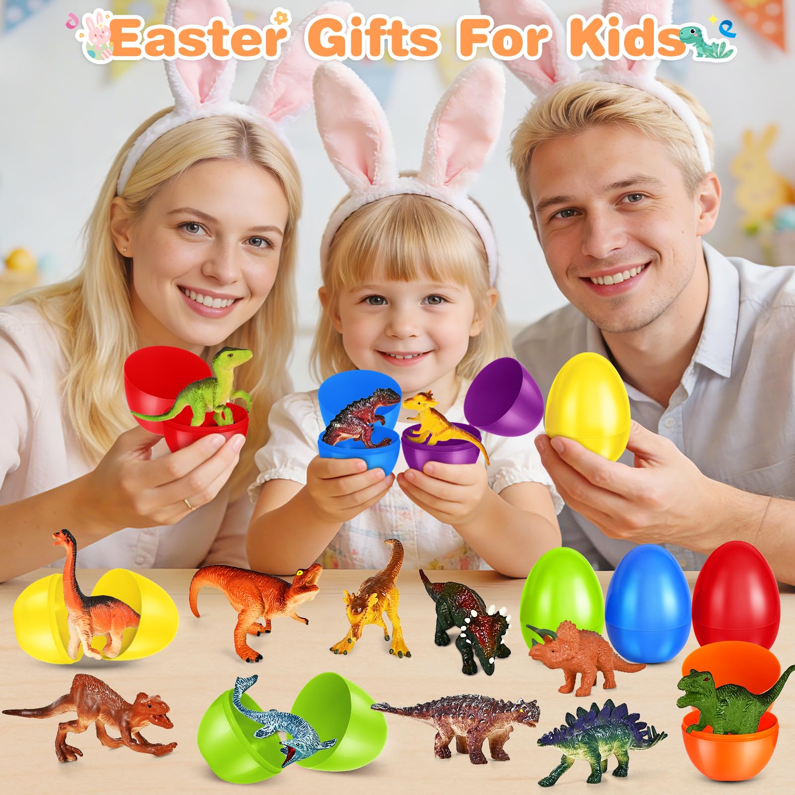 Perfect Easter gifts for kids featuring realistic dinosaur designs.