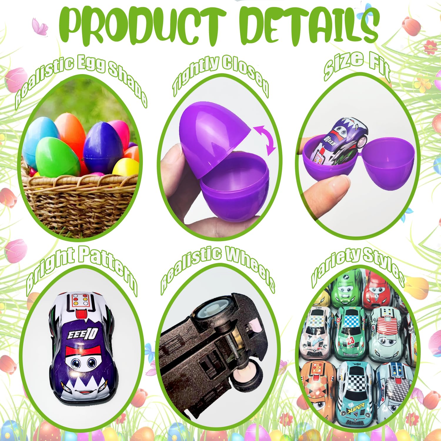Ocirose durable, non-toxic eggs and cars for safe kids’ play