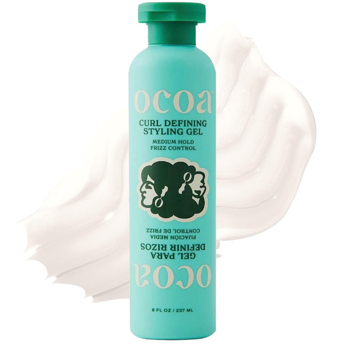 OCOA Beauty Curl Defining Gel bottle with 8oz size for daily curl definition