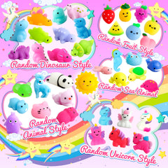 OCTERIC mochi squishies dinosaurs pack for imaginative play and party favors.