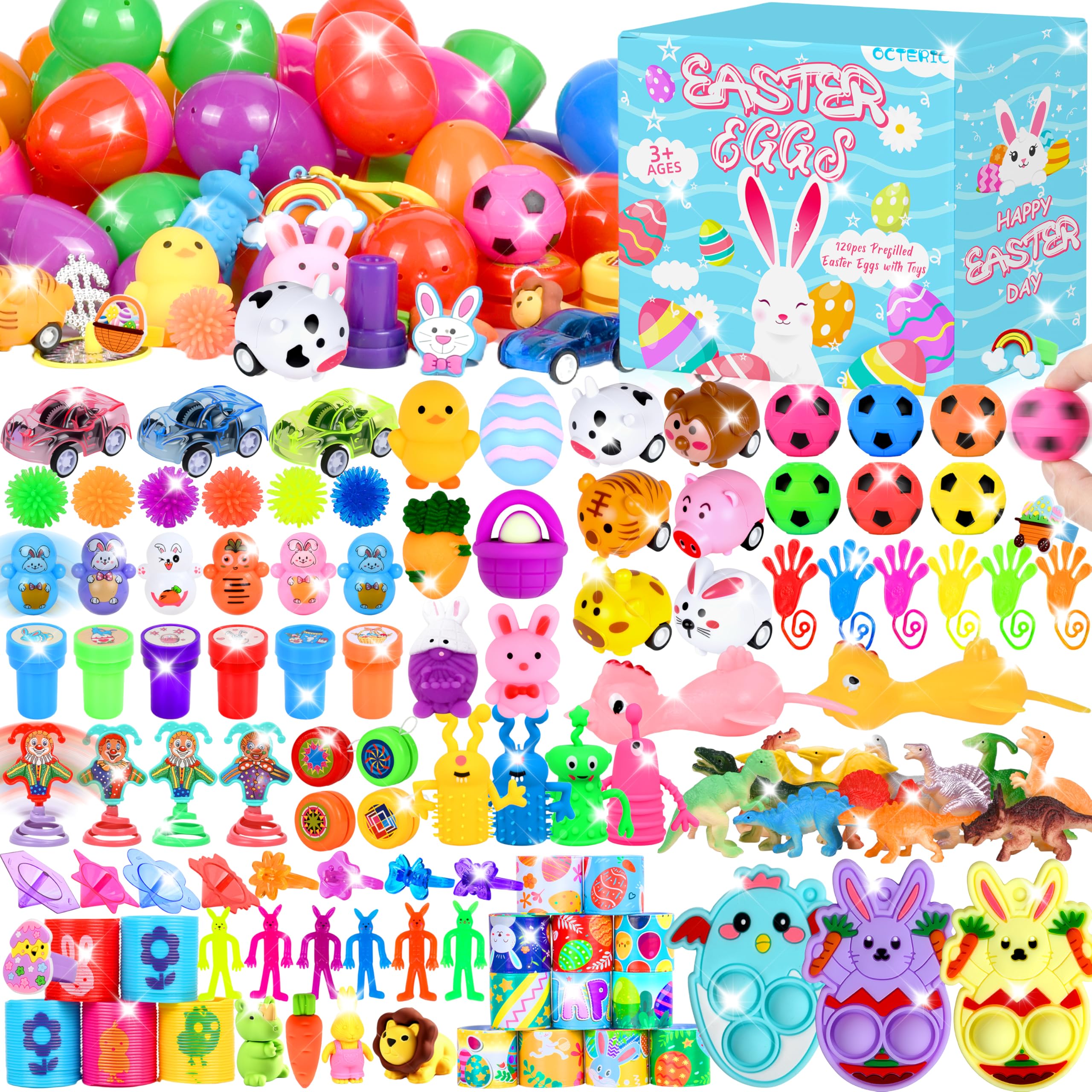 Octeric 360pcs colorful Easter eggs set for engaging egg hunts.