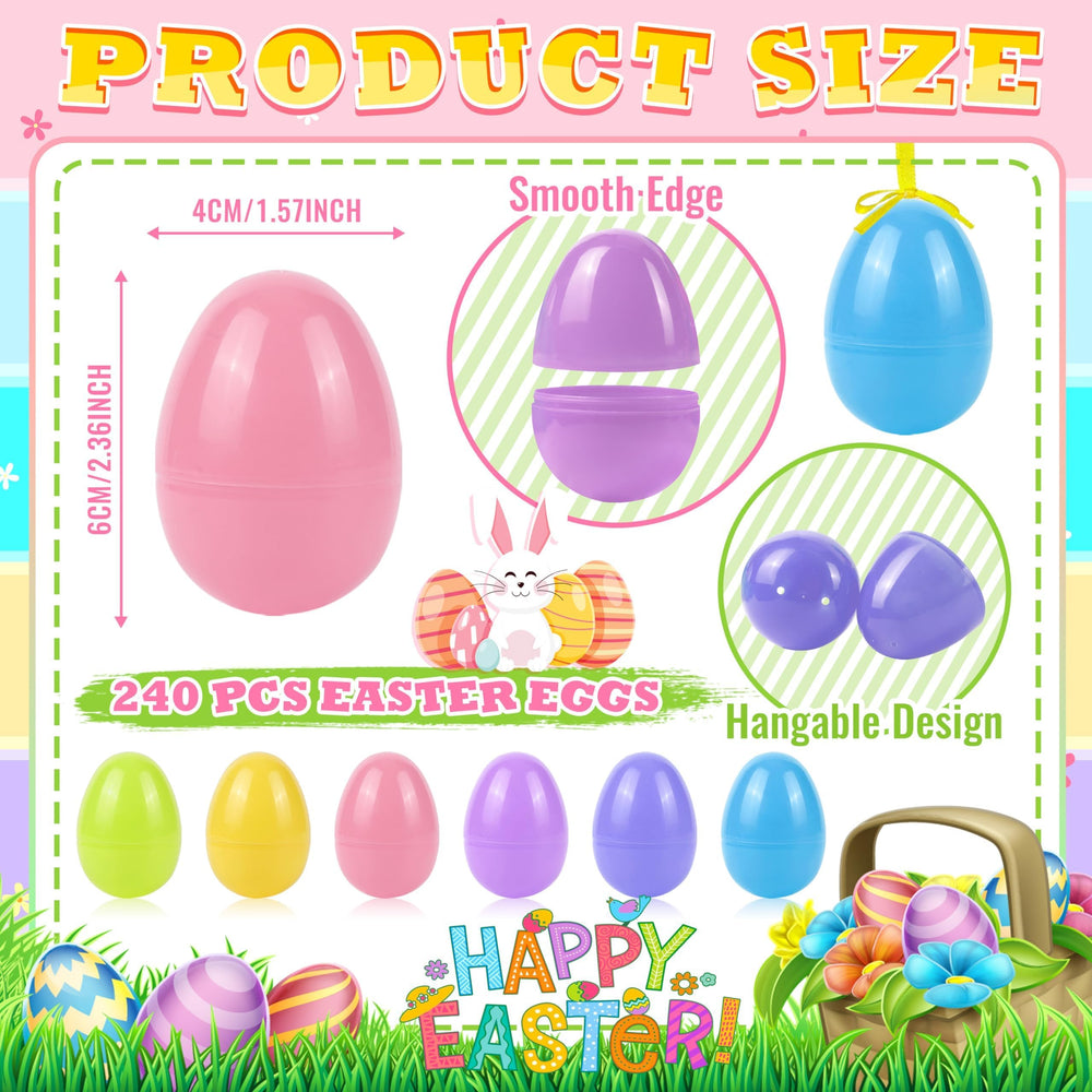 OCTERIC Easter eggs show 2.3inch size for easy spotting