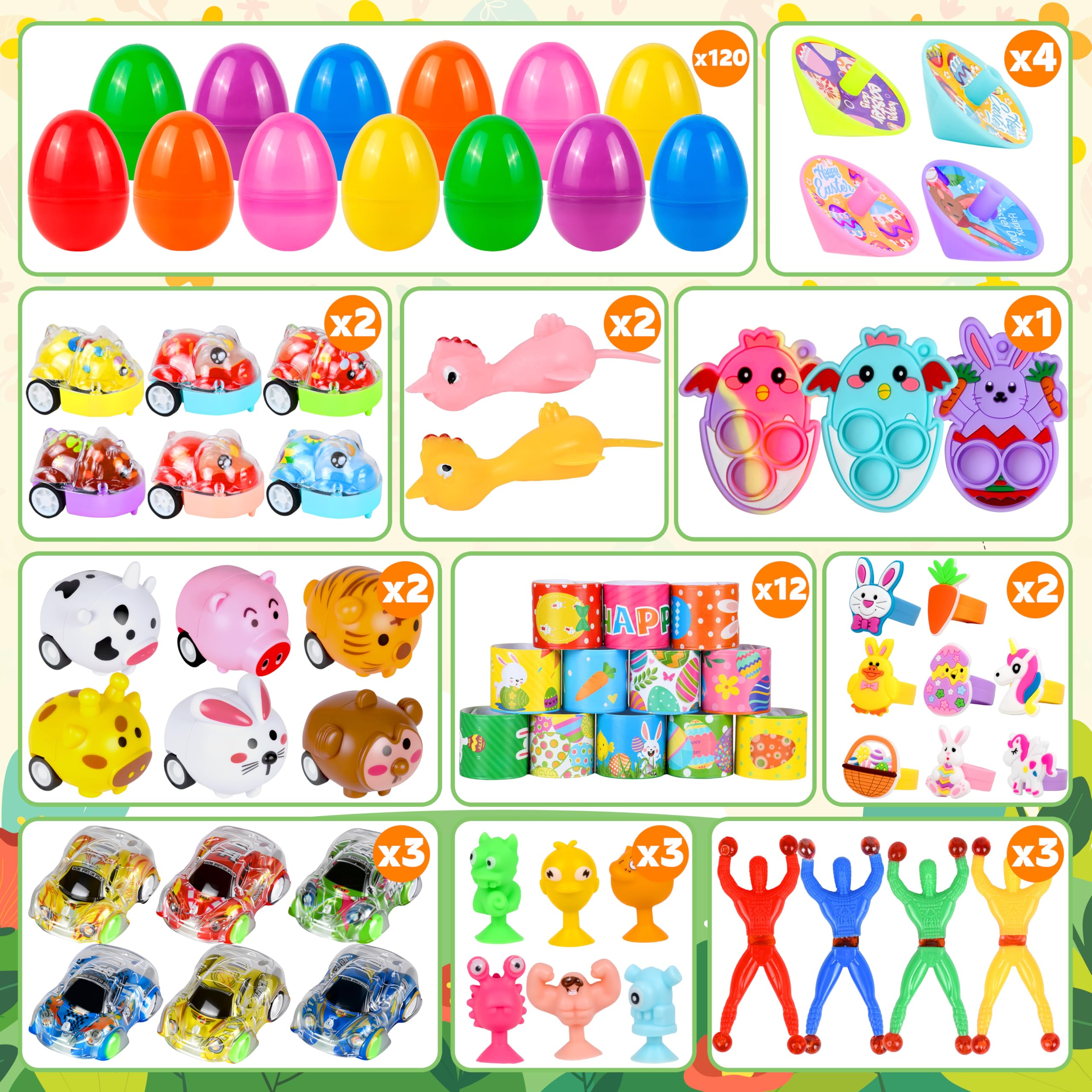 Octeric Easter eggs on display as party favors and gifts.