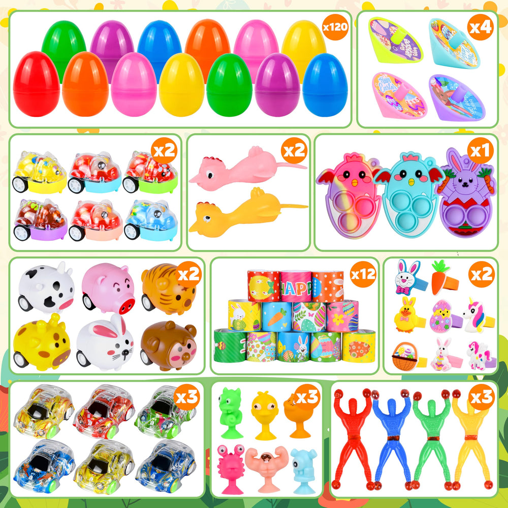 Octeric Easter eggs on display as party favors and gifts.