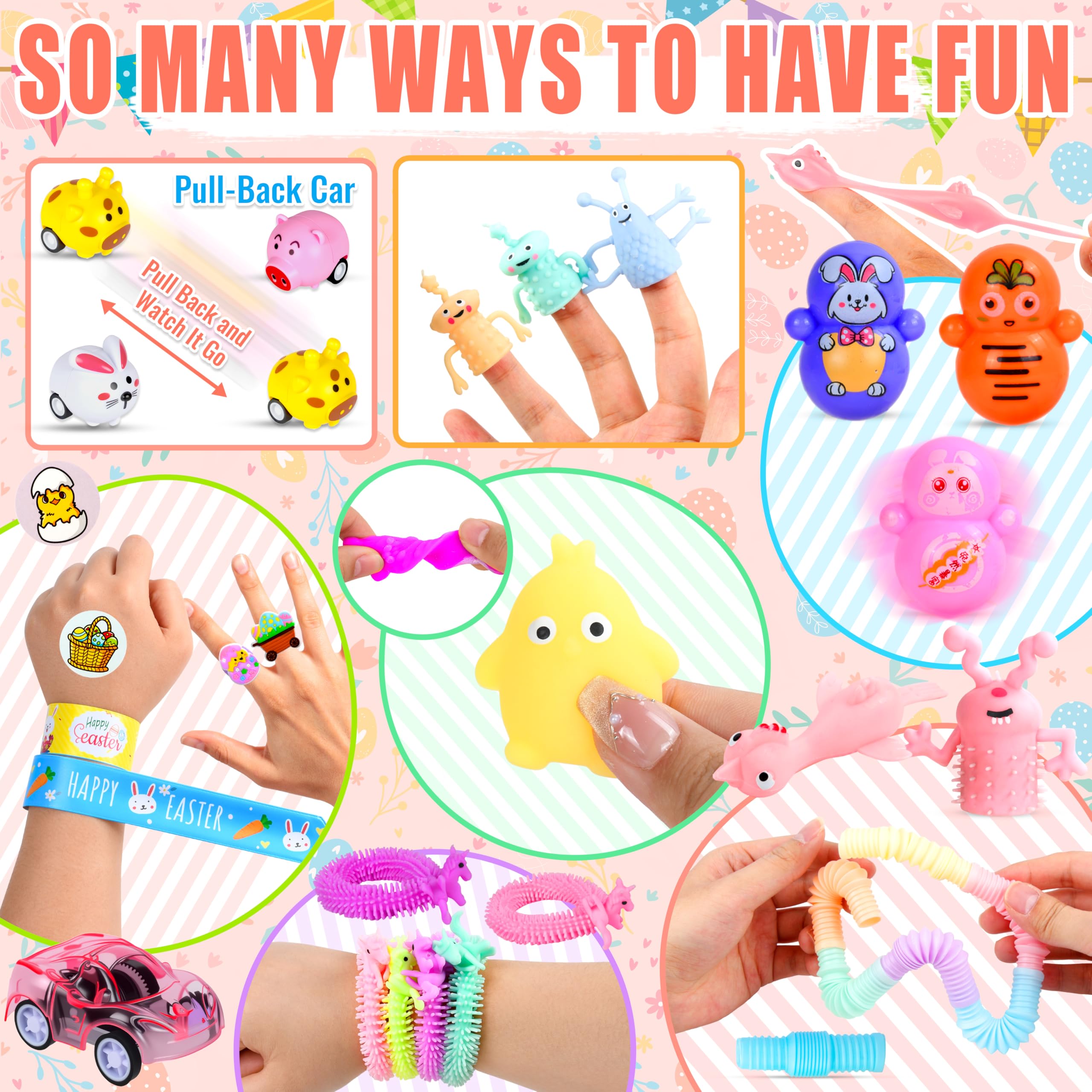 OCTERIC rainbow spring toys provide bright sensory play options.