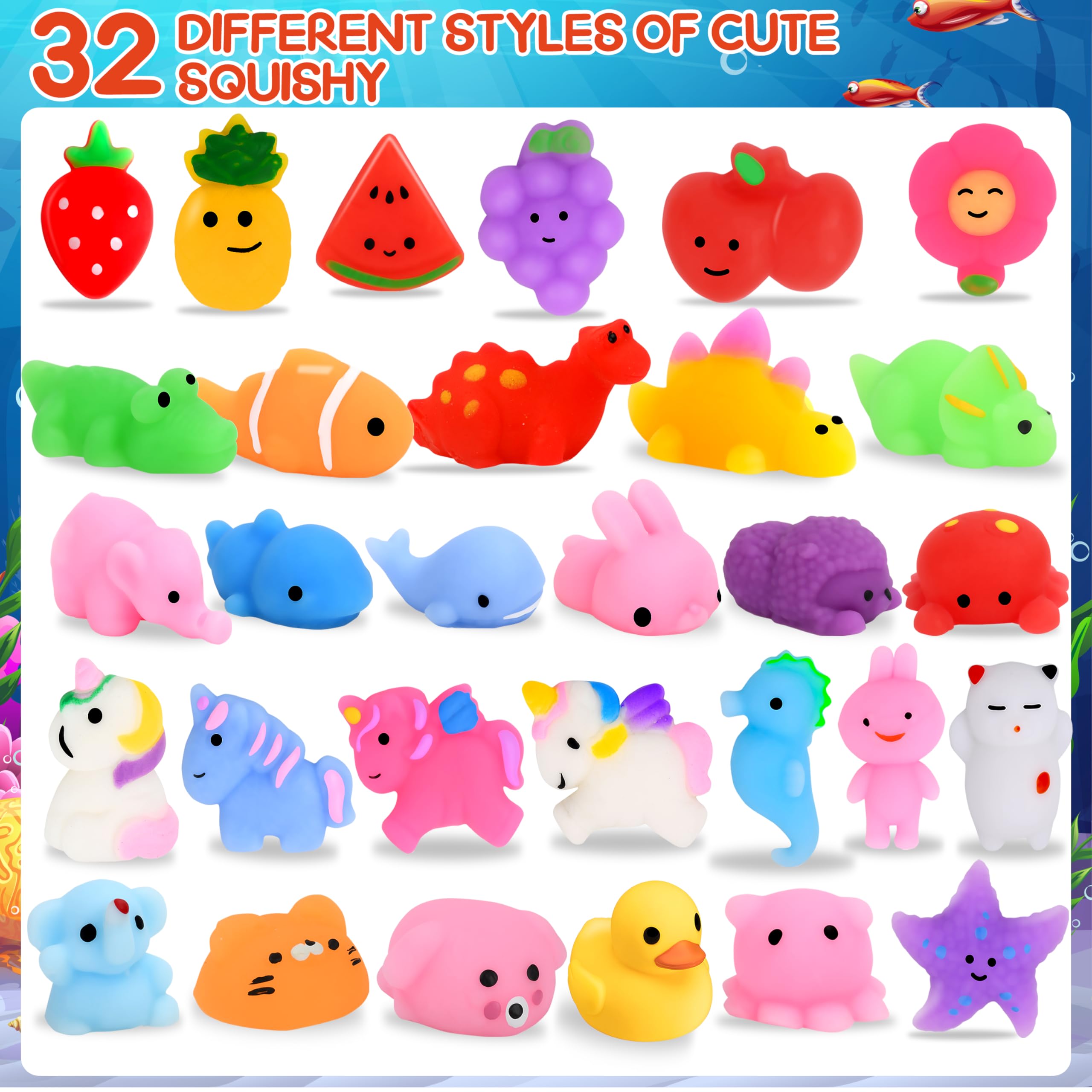 OCTERIC Mochi Squishy Dinosaurs: tactile fidgets ideal for hands-on learning and stress relief.