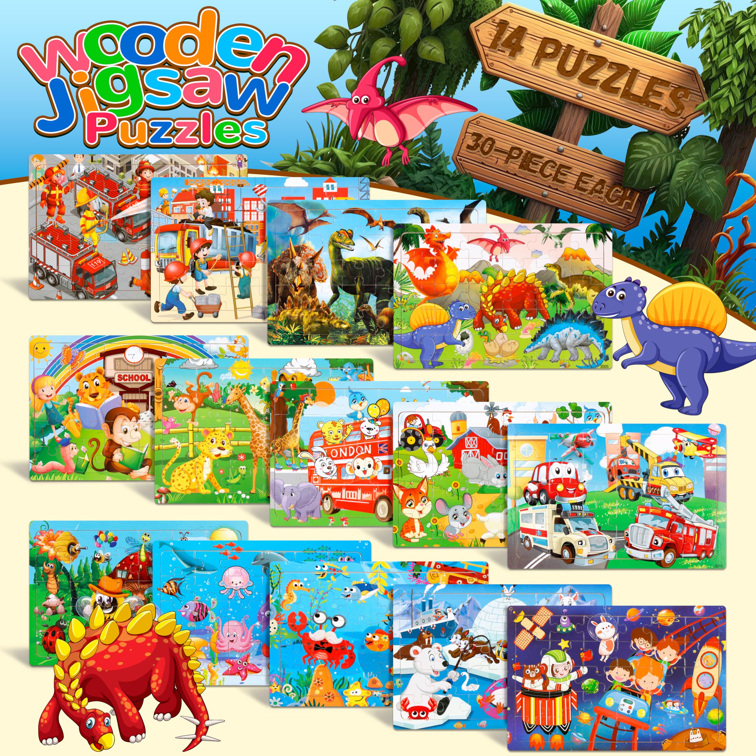 OCTERIC animal puzzle supports early recognition through vivid pictures.