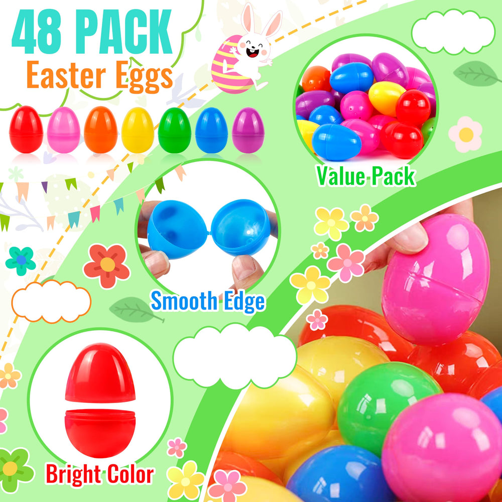 OCTERIC-safe plastic eggs with smooth edges for kid-friendly Easter fun