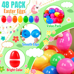 OCTERIC-safe plastic eggs with smooth edges for kid-friendly Easter fun