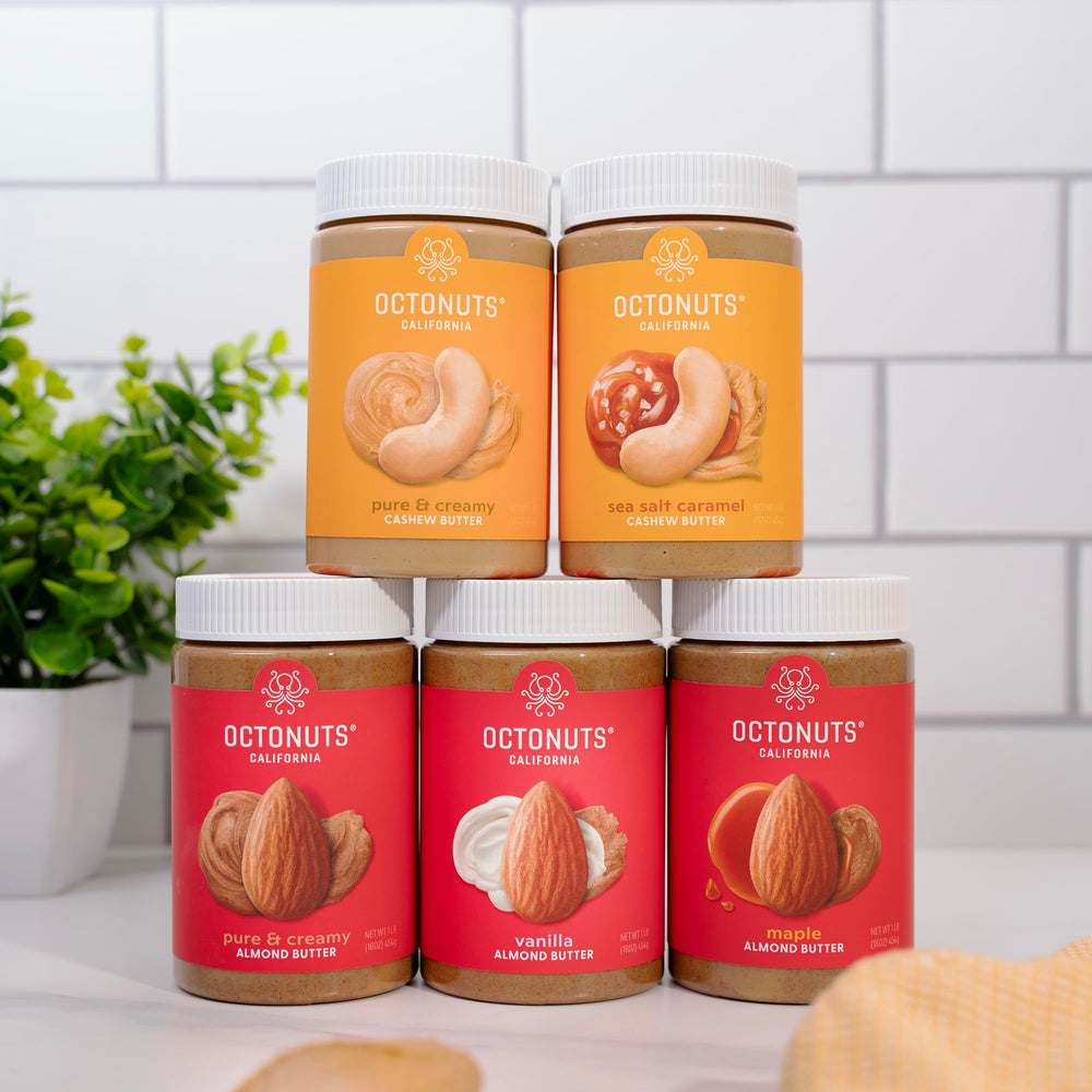 OCTONUTS Creamy Cashew Butter California-roasted nuts flavor shines.