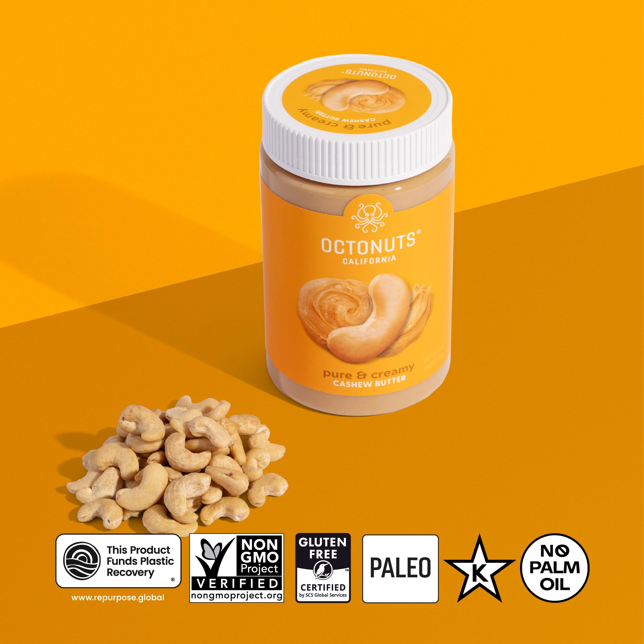 OCTONUTS Creamy Cashew Butter kitchen-use idea for sauces and baking.