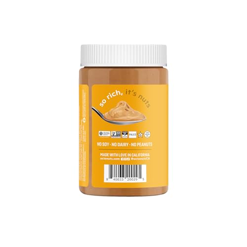 OCTONUTS Creamy Cashew Butter stirred into oatmeal adds plant-based protein.
