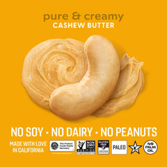 OCTONUTS Creamy Cashew Butter in a bowl displays rich, nutty aroma.