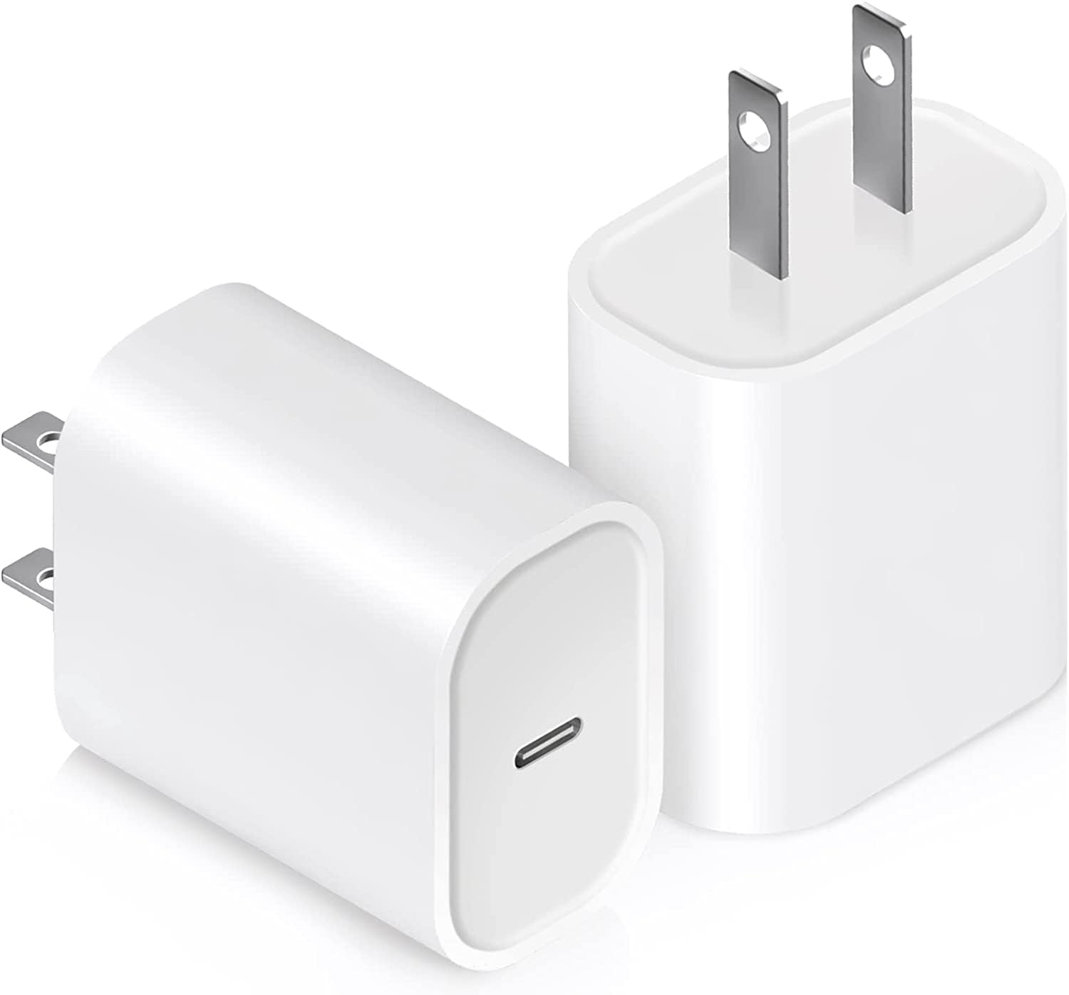 Ocupwei 20W USB-C charger block front view for fast charging on the go.