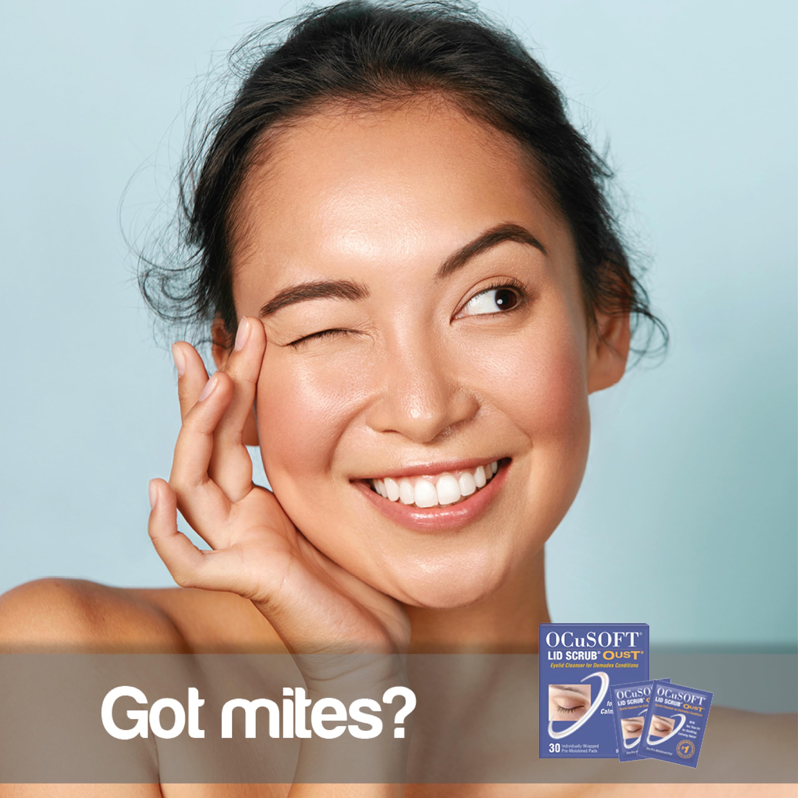 OCuSOFT Lid Scrub Oust travel-ready pack supports on-the-go eyelid care.