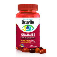 Ocuvite Eye Health Gummies bottle front showing convenient daily eye support.