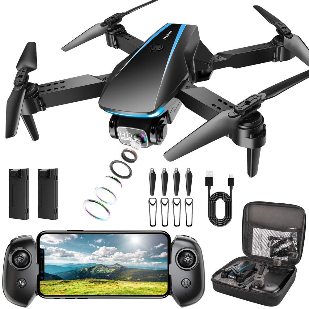 Oddire drone with camera and two batteries for longer flying sessions.