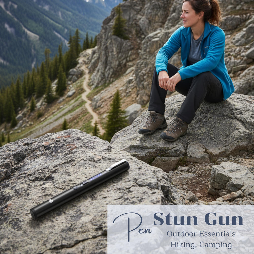 OddsShifter Tactical Stun Pen back view, ergonomic grip and sleek silhouette.