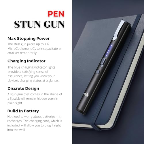 OddsShifter Tactical Stun Pen side profile, slim concealable design for discreet protection.