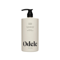 Odele Clarifying Shampoo bottle front view; deep cleanse for buildup-prone hair