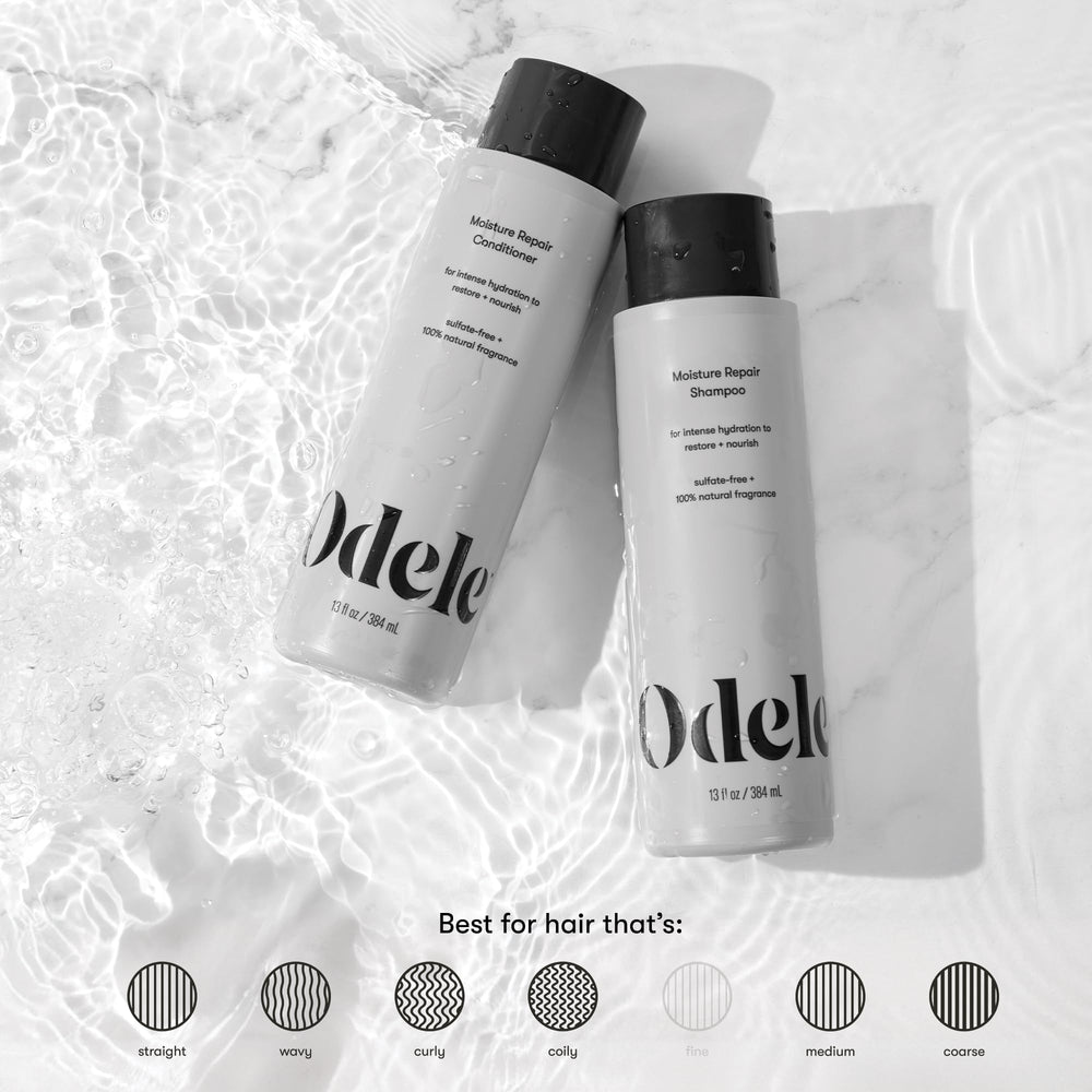 Odele Moisture Repair ingredients close-up featuring argan oil for nourishment.