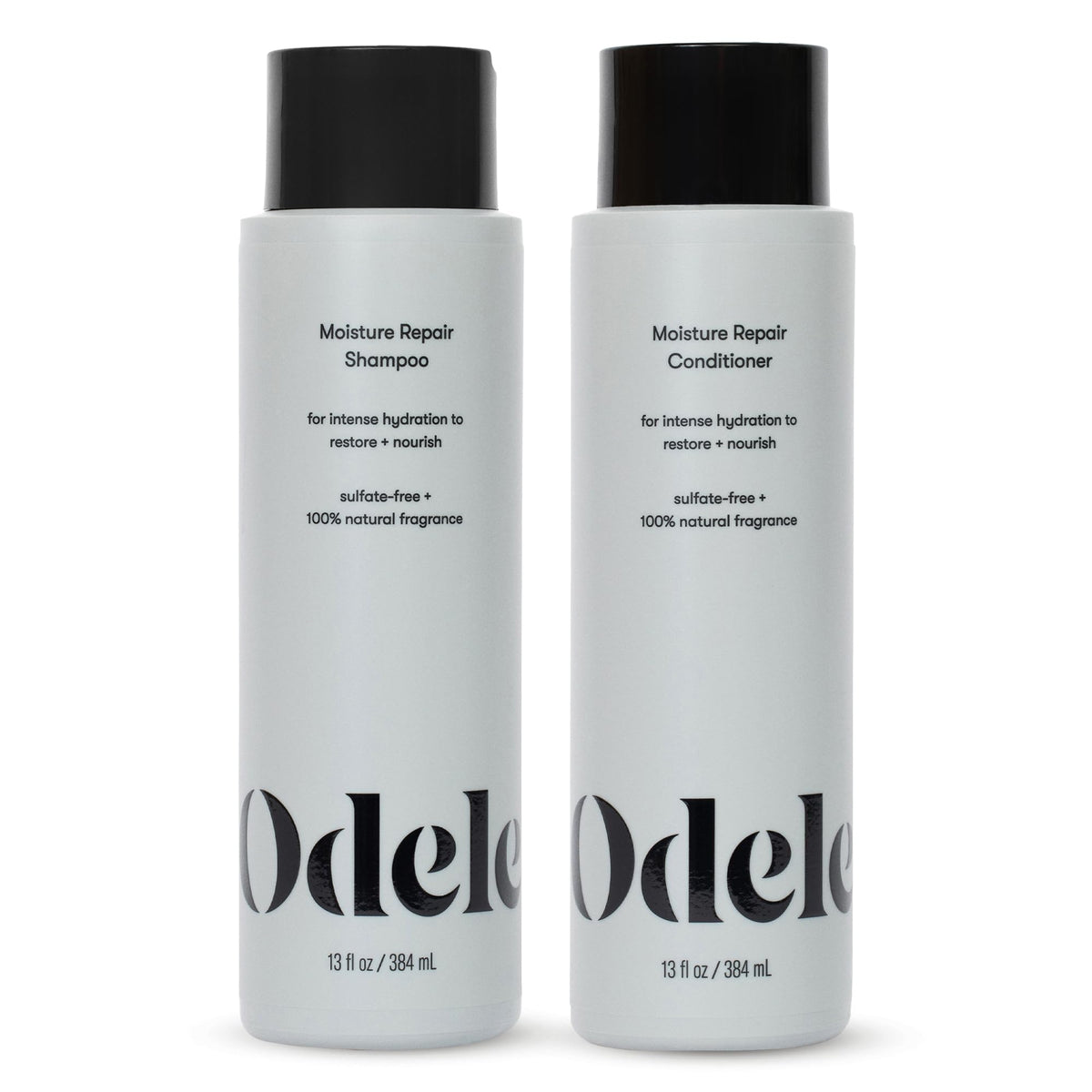 Odele Moisture Repair shampoo bottle delivering a gentle, hydrating cleanse for dry hair.