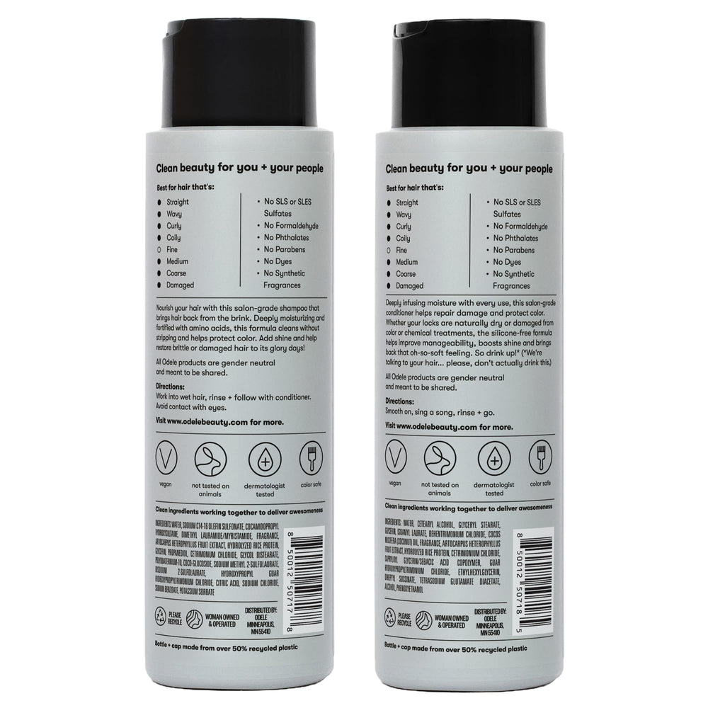 Odele Moisture Repair sulfate-free formula shown on packaging.