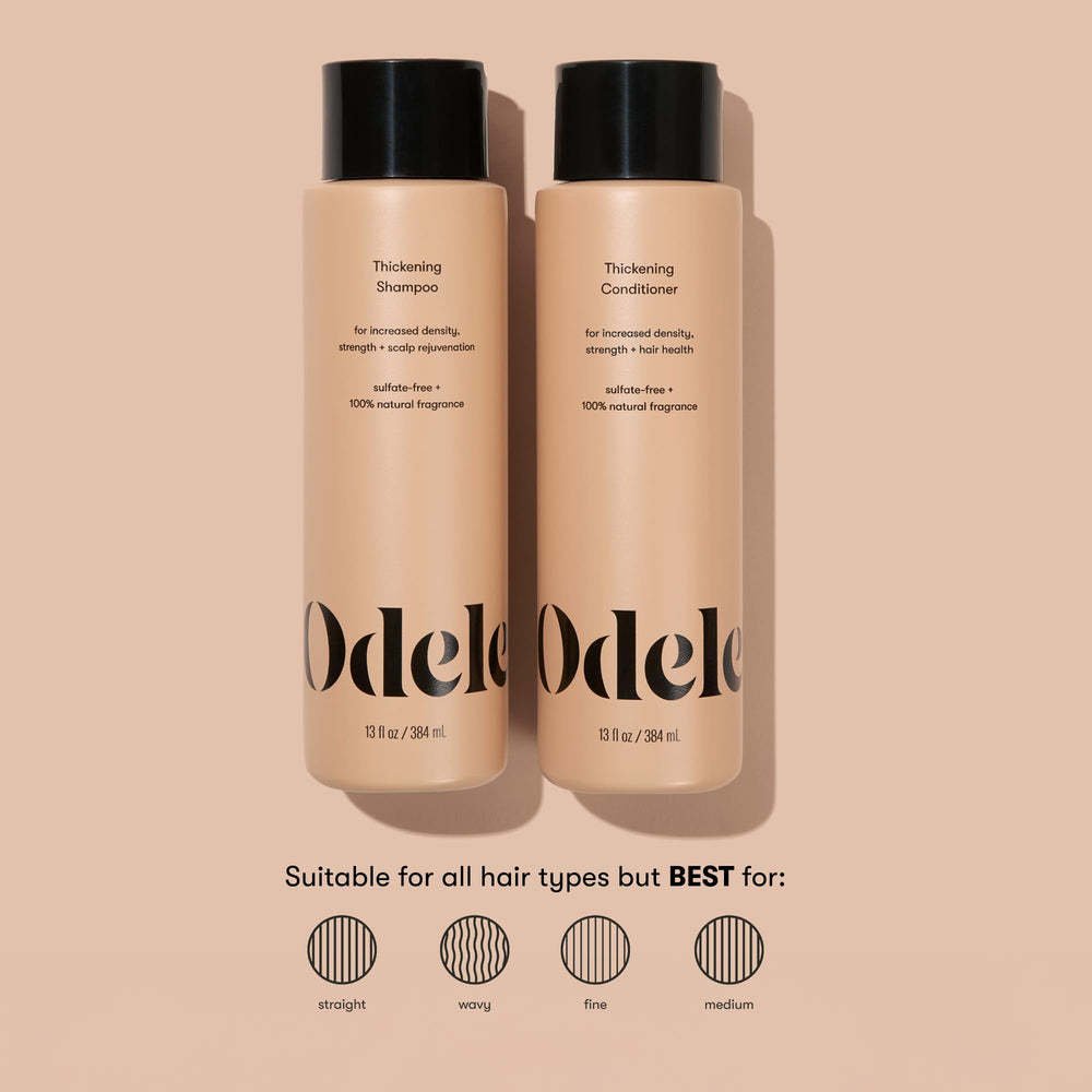 Odele Thickening Set packaging box showcases premium sulfate-free formula for thinning hair.