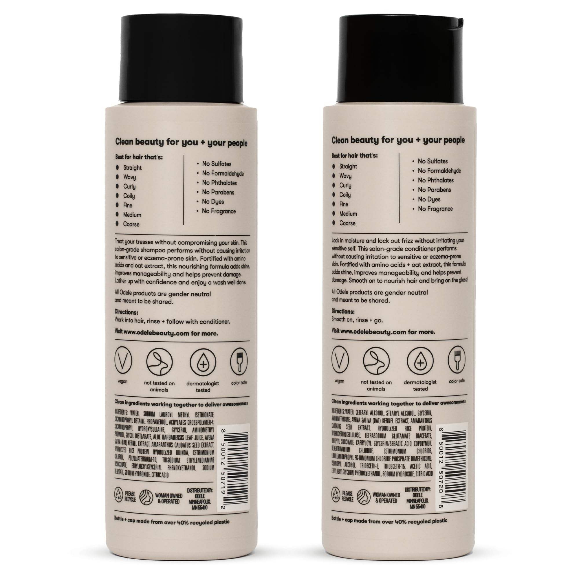 Odele Ultra-Sensitive bathroom shelf display with shampoo and conditioner