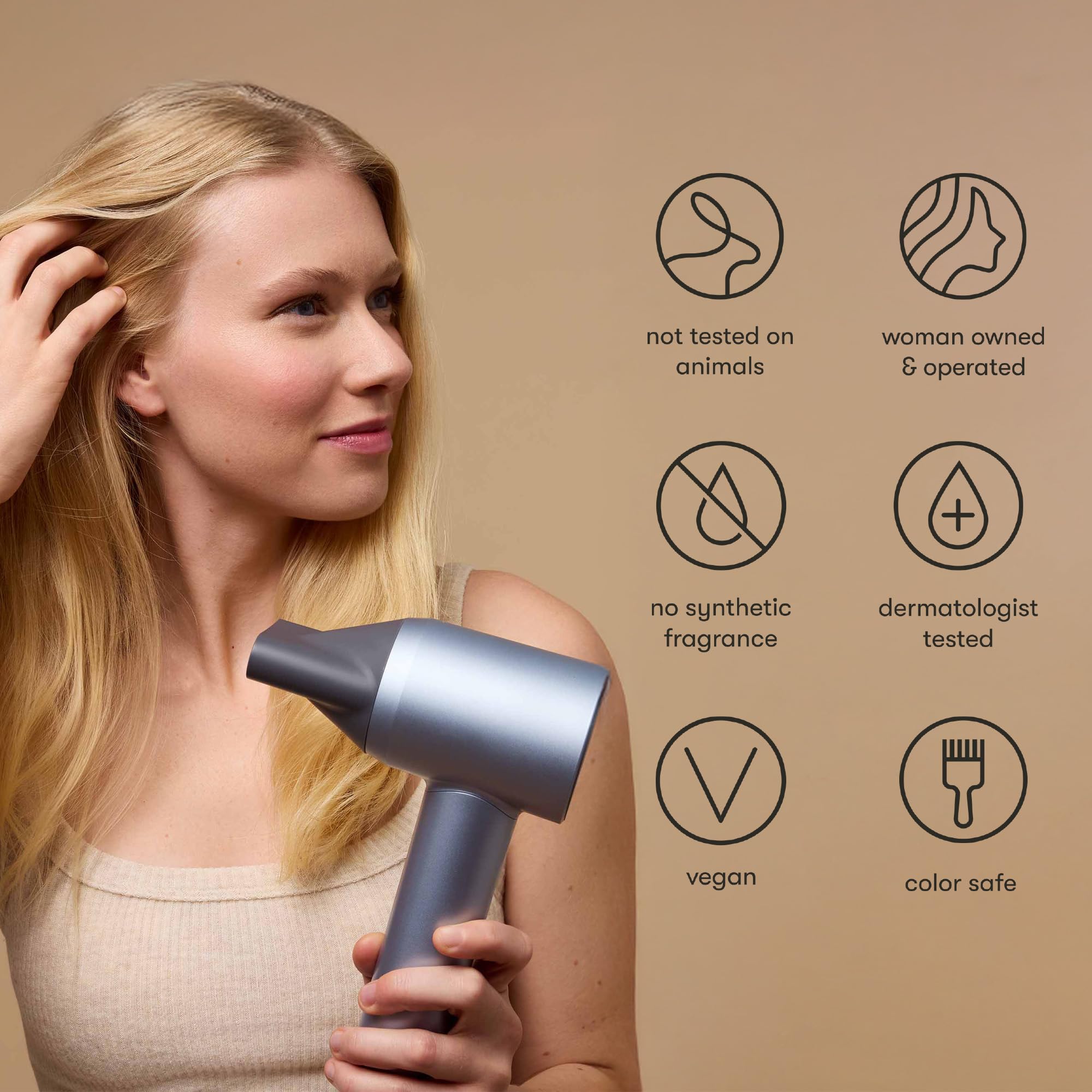 Odele Volumizing Foam packaging on shelf signals clean vegan hair care