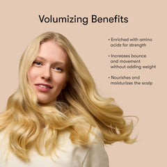 Odele Volumizing Conditioner features amino acids for strength with rice and amaranth.