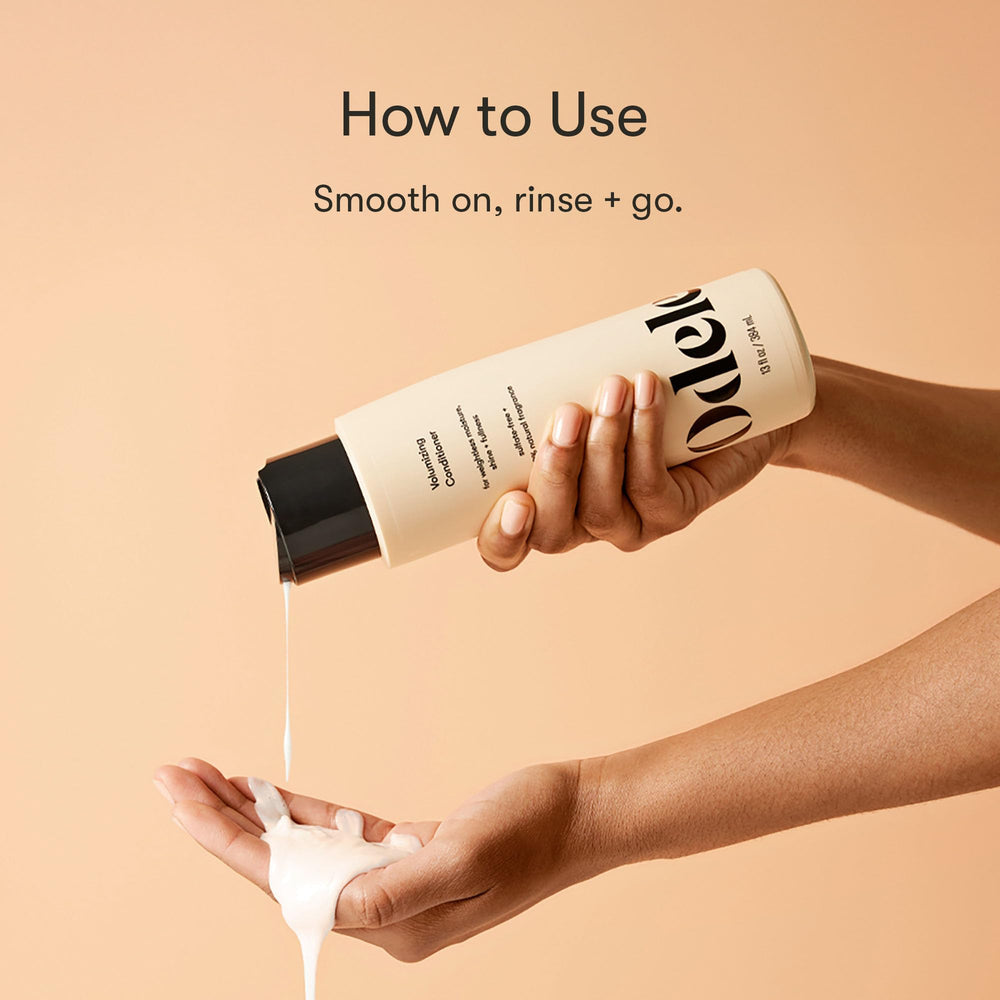 Odele Volumizing Conditioner dermatologist-tested and free from harsh sulfates.