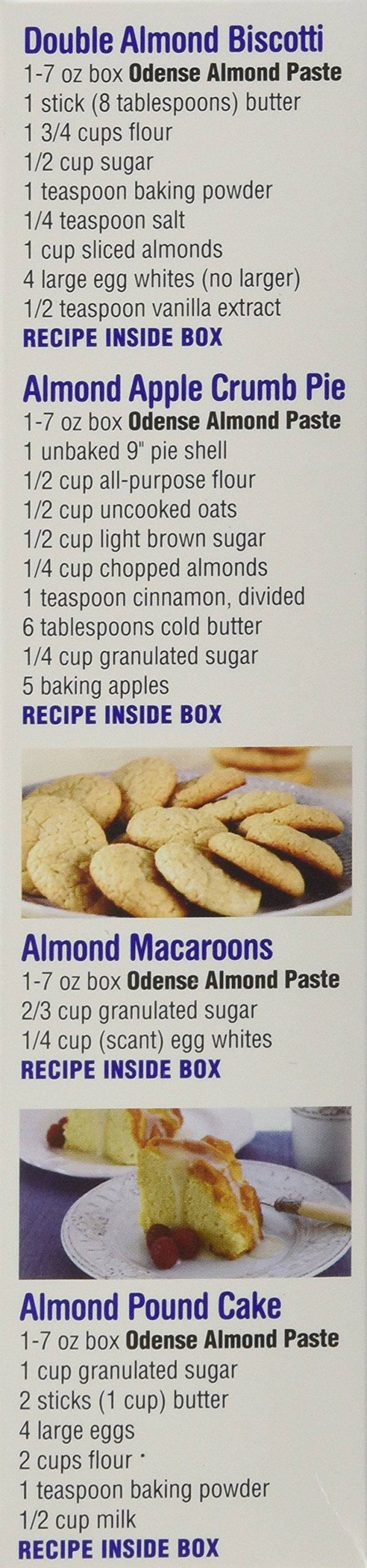 Odense Almond Paste finished apple crumb pie shows almond richness in fillings.
