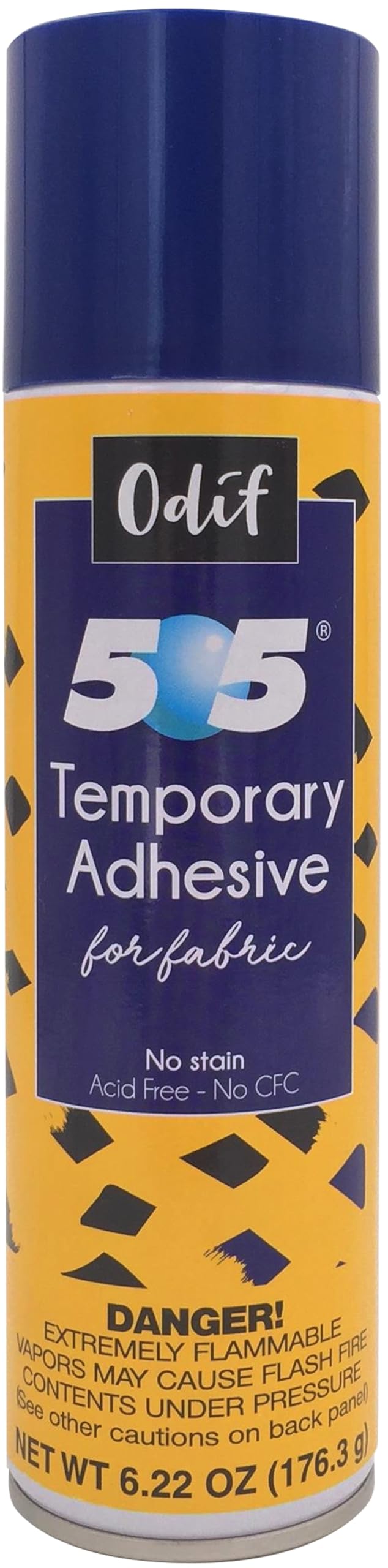 Odif 505 fabric adhesive spray for temporary holds during embroidery and hemming