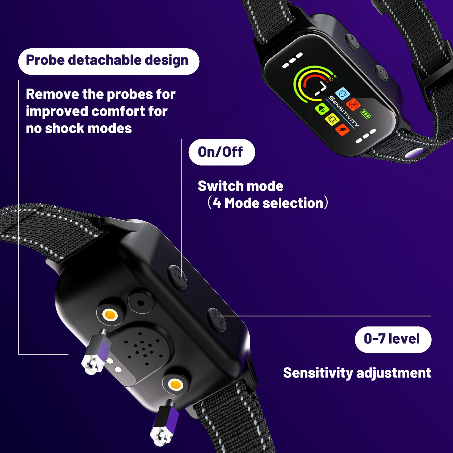 ODIFRBI Bark Collar 2-pack charging cable simplifies quick recharging.