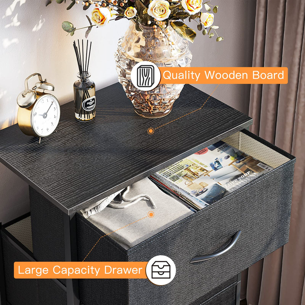 ODK dresser features adjustable feet to level on uneven floors.