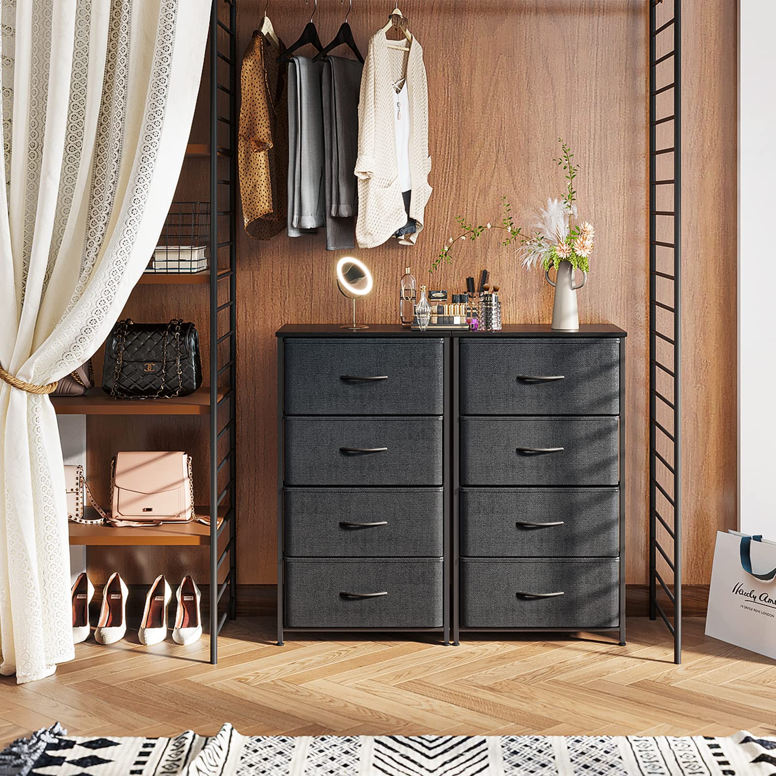 ODK dresser placed in a bedroom setup, highlighting compact yet functional design.
