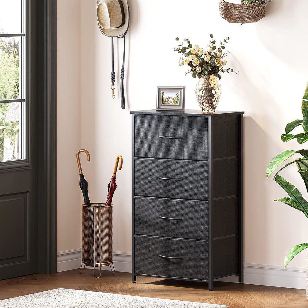 ODK dresser storage capacity illustrated for blankets and everyday items.