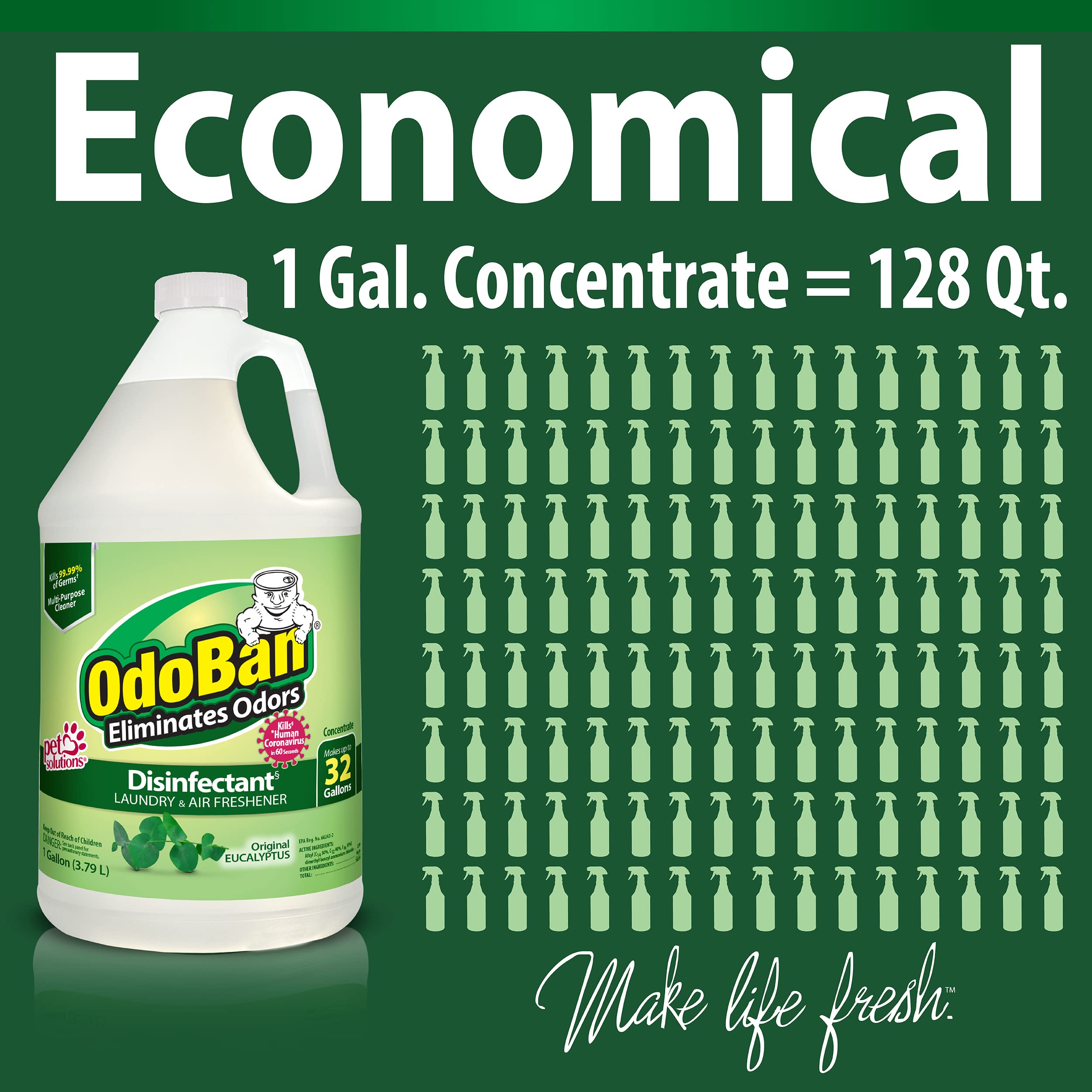 OdoBan Carpet Upholstery Odor Elimination helps remove pet smells and refresh fabrics.