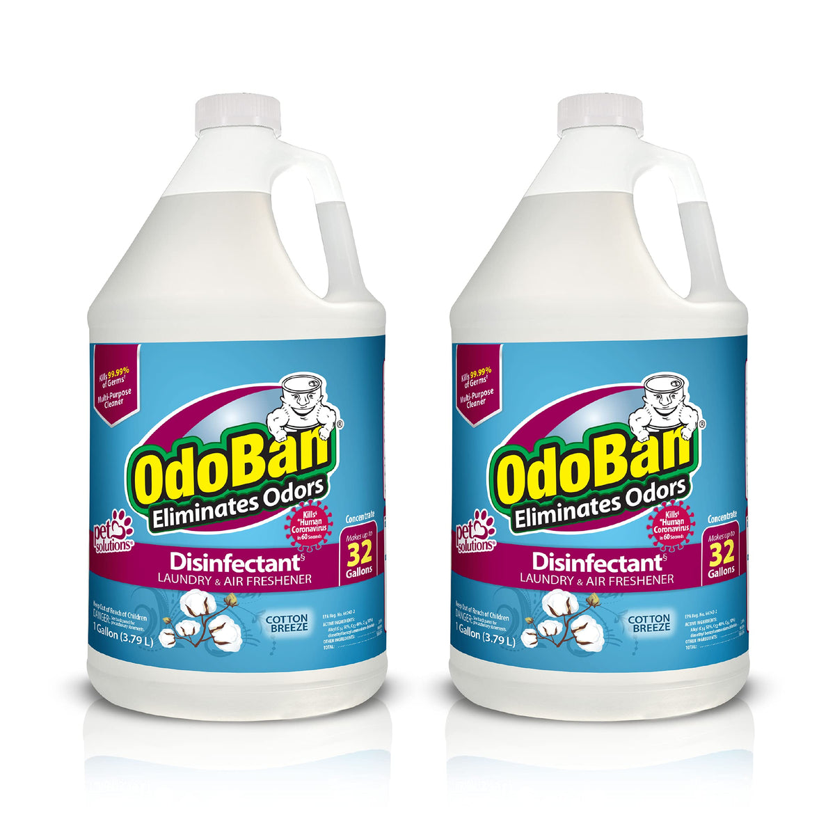 OdoBan Cotton Breeze concentrate bottle ready for surface disinfection
