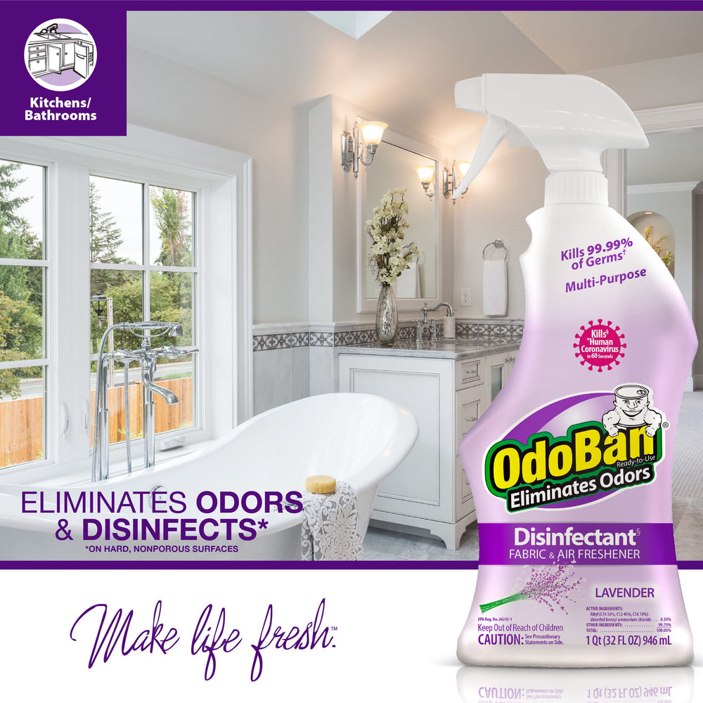 OdoBan fabric refreshes upholstery and bedding for renewed softness.