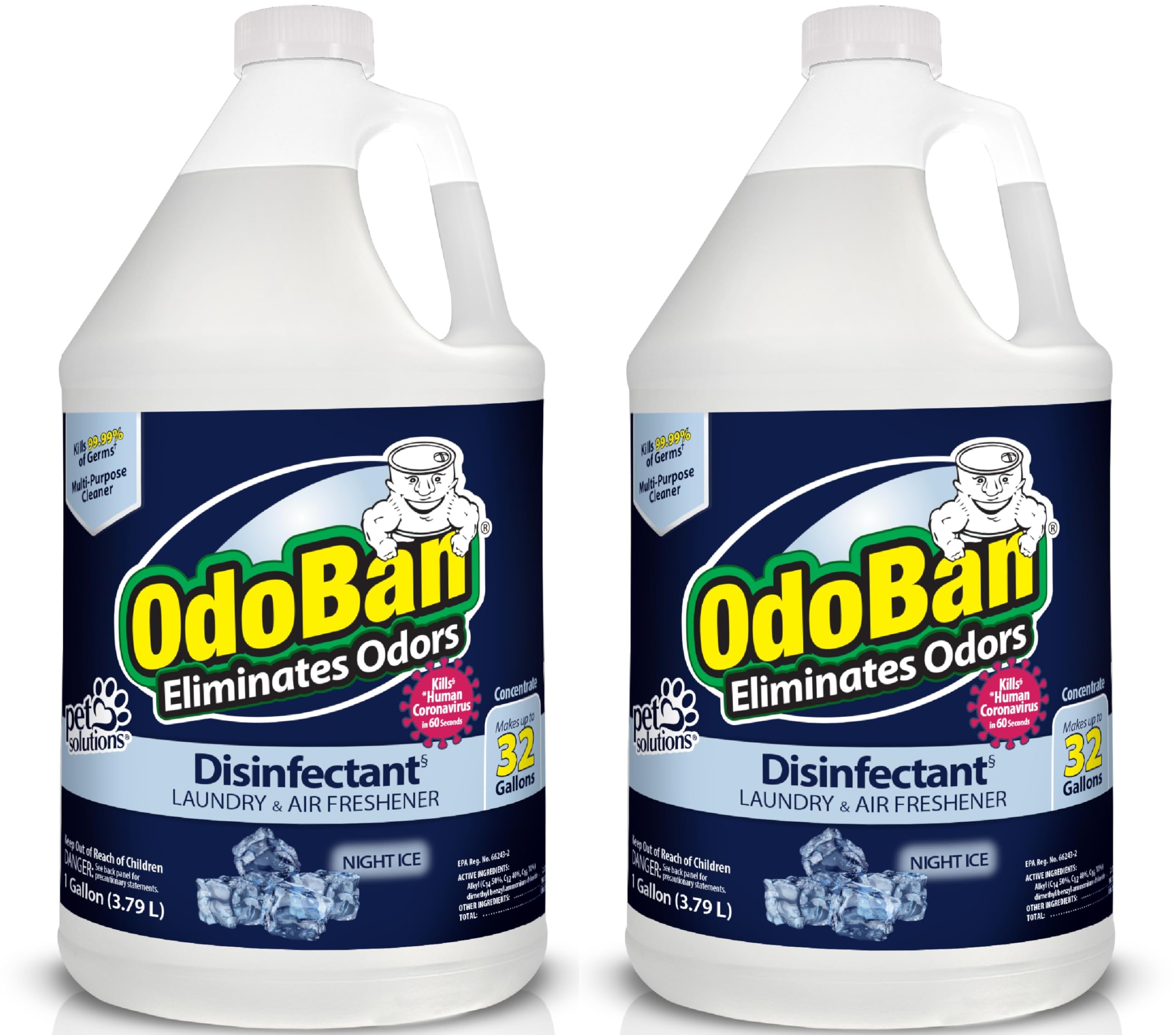 OdoBan Night Ice concentrate bottle ready for versatile cleaning and deodorizing.