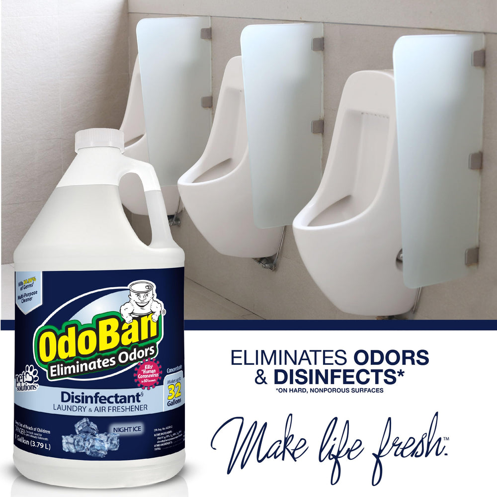 OdoBan Night Ice usage in healthcare and transit environments.