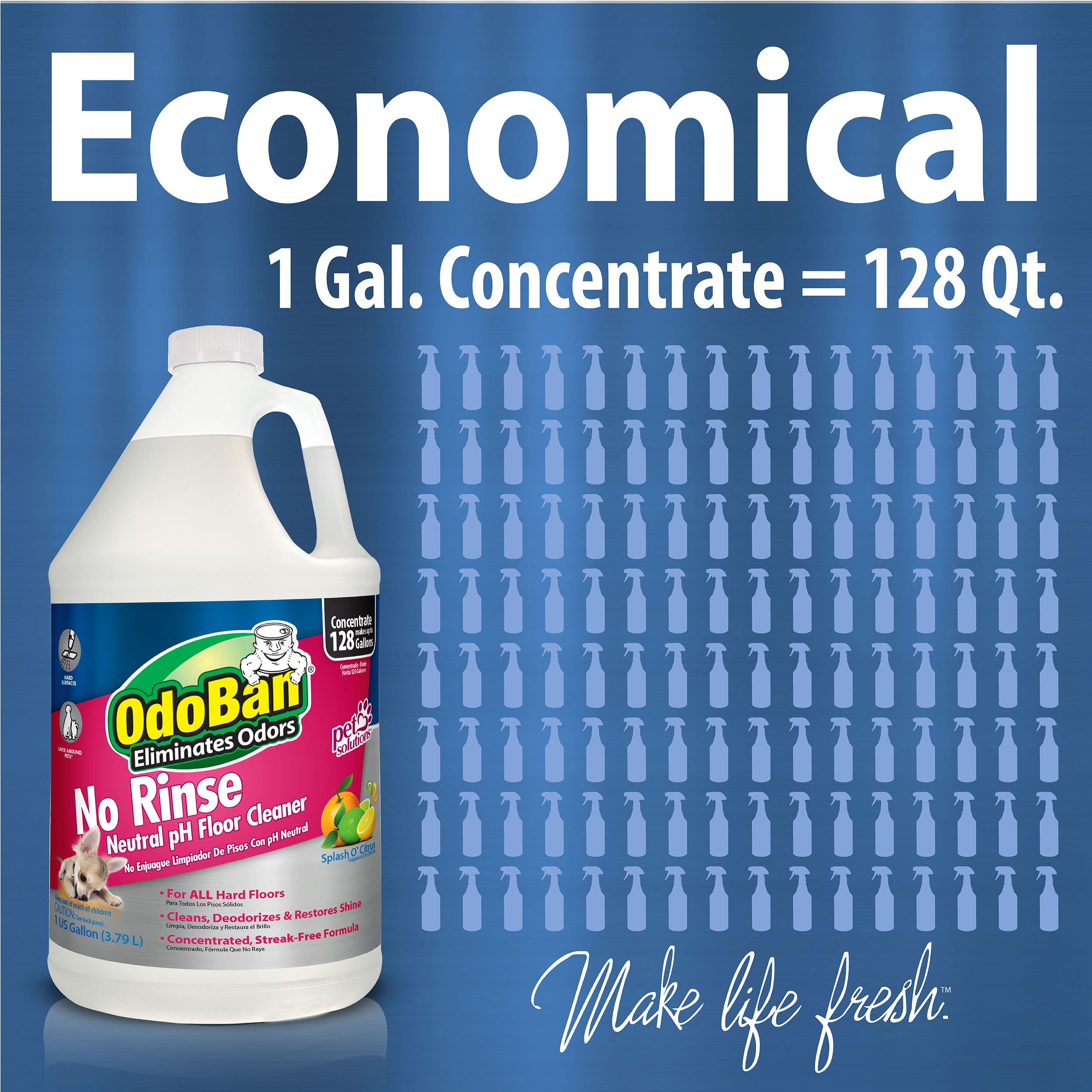 Two-gallon concentrate package ready for large cleaning tasks.